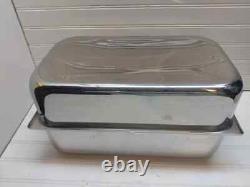 Townecraft Chef's Ware 14 Qt Double Roaster Stainless Dutch Oven Lid 16x10x4 USA<br/> Traduction en français : Townecraft Chef's Ware 14 Qt Double Roaster Marmite en acier inoxydable avec couvercle 16x10x4 USA