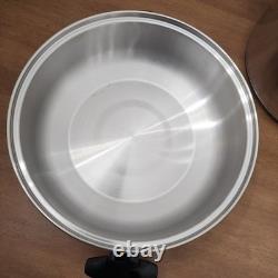 Townecraft Chefs Ware 6 Qt EXCELLENT! Faitout en acier inoxydable T-304 à 5 couches + couvercle DOME