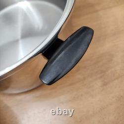 Townecraft Chefs Ware 6 Qt EXCELLENT! Faitout en acier inoxydable T-304 à 5 couches + couvercle DOME