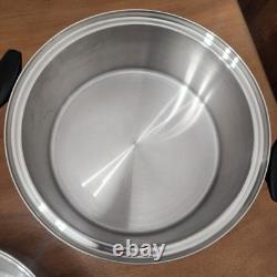 Townecraft Chefs Ware 6 Qt EXCELLENT! Faitout en acier inoxydable T-304 à 5 couches + couvercle DOME