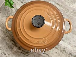 Trouvaille rare Le Creuset France #20 Cocotte en émail brun caramel 2,5 litres avec couvercle