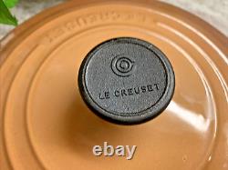 Trouvaille rare Le Creuset France #20 Cocotte en émail brun caramel 2,5 litres avec couvercle