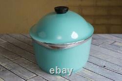 Ustensiles de cuisine CLUB ALUMINUM 6 quart Oval Stock Pot Dutch Oven avec couvercle Turquoise PROPRE