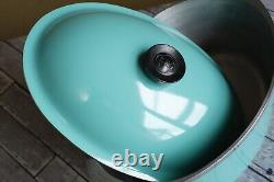 Ustensiles de cuisine CLUB ALUMINUM 6 quart Oval Stock Pot Dutch Oven avec couvercle Turquoise PROPRE