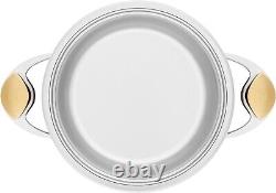 Ustensiles de cuisine Zepter URA Masterpiece en acier inoxydable, casserole non adhésive de 2Qt, faitout