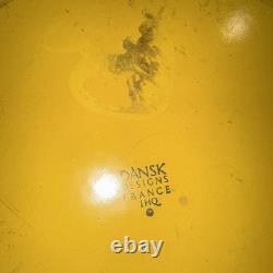 VINTAGE DANSK Kobenstyle IHQ Jaune France Émail 4 qt Casserole Cocotte Trivet Couvercle