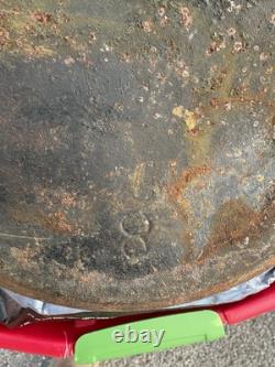 VTG Griswold #8 Faitout en Fonte avec couvercle, fraîchement récupéré de la grange Spikes