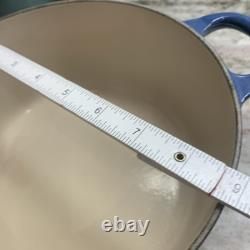VTG LE CREUSET #22 Faitout en Fonte Émaillée Bleue 3,5 qt R110