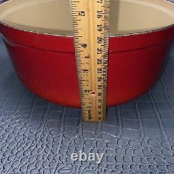 VTG Le Creuset 24 Cocotte en fonte émaillée rouge 9 large 4 profonde France