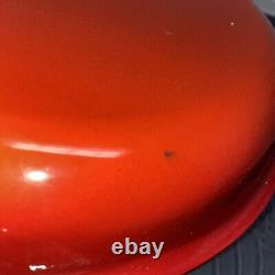 VTG Le Creuset 24 Cocotte en fonte émaillée rouge 9 large 4 profonde France