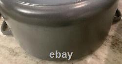 VTG Le Creuset Cocotte #24 Grise Mat en Fonte avec Couvercle 4,5 Qt. LIRE R70