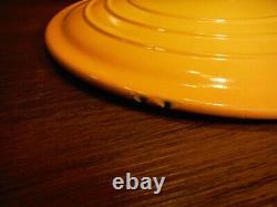 VTG Le Creuset Cocotte #24 Jaune Fonte avec Couvercle et Trivet France