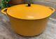 Vtg Le Creuset Cocotte #24 Jaune En Fonte Avec Couvercle 4,5 L. France R3636