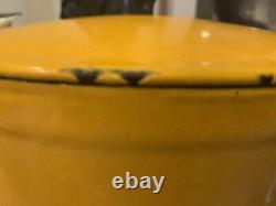 VTG Le Creuset Cocotte #24 Jaune en Fonte avec Couvercle 4,5 L. France R3636