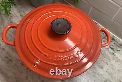 VTG Le Creuset Cocotte #24 Rouge en Fonte avec Couvercle 4.5 L. LIRE