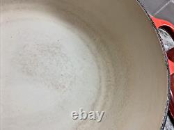 VTG Le Creuset France #26 Cocotte en fonte émaillée rouge de 5,5 litres avec couvercle en très bon état