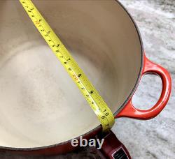 VTG Le Creuset France #26 Cocotte en fonte émaillée rouge de 5,5 litres avec couvercle en très bon état