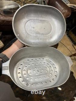VTG Magnalite GHC Rôtissoire USA 19 9/16 x 18 5/8 12 Quart Casserole Couvercle Trivet