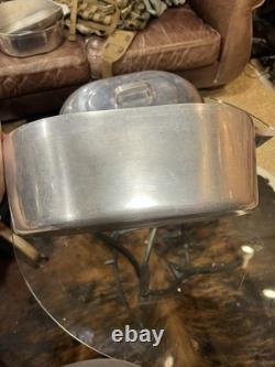 VTG Magnalite GHC Rôtissoire USA 19 9/16 x 18 5/8 12 Quart Casserole Couvercle Trivet