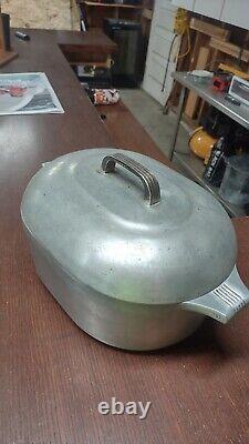 VTG Wagner Ware Sidney Magnalite 4265-P 8 QT Cocotte en aluminium avec couvercle