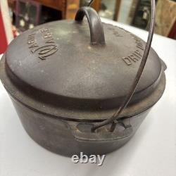 VTG Wagner Ware Sidney O Rôtissoire en Fonte Drip Drop Faitout avec Couvercle 1268 No 8