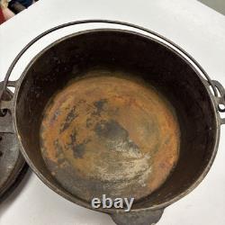 VTG Wagner Ware Sidney O Rôtissoire en Fonte Drip Drop Faitout avec Couvercle 1268 No 8