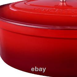 Vancasso Cocotte en Fonte Émaillée avec Couvercle Ustensiles de Cuisine 3 / 6 / 8L Ovale