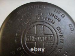 Vintage Griswold #6 Marmite en fonte Tite-Top 2805 avec couvercle auto-arrosant, anse