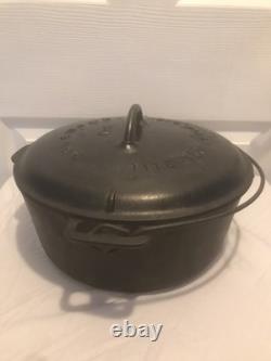 Vintage Griswold Erie PA 1920 No. 9 Casserole en fonte Tite Top Dutch Oven 834B avec couvercle