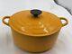 Vintage Le Creuset #e Cocotte En Fonte/émail Avec Couvercle - Jaune Elysees 4,5 Litres