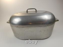 Vintage Magnalite #4269 Rôtissoire en aluminium de 17 QT avec couvercle et trivet pour faitout