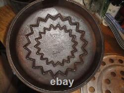 Vintage Wagner Ware Sidney -0- #1266 Petit Fourneau #6 avec Couvercle Art Déco