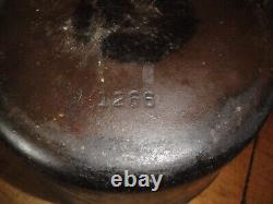 Vintage Wagner Ware Sidney -0- #1266 Petit Fourneau #6 avec Couvercle Art Déco