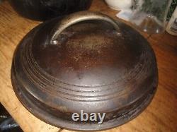 Vintage Wagner Ware Sidney -0- #1266 Petit Fourneau #6 avec Couvercle Art Déco