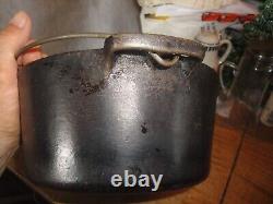 Vintage Wagner Ware Sidney -0- #1266 Petit Fourneau #6 avec Couvercle Art Déco
