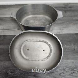 Vintage Wagner Ware Sydney -0- Magnalite 4263 Plat à rôtir ovale avec couvercle