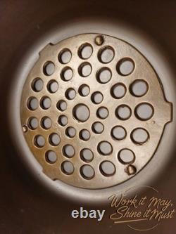 Vollrath #8 Faitout en fonte vintage restauré 3 pièces (base, trépied, couvercle)