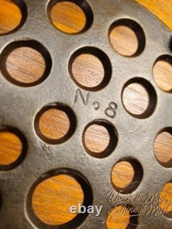 Vollrath #8 Faitout en fonte vintage restauré 3 pièces (base, trépied, couvercle)