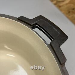 Vtg Cousances #29 Cocotte en fonte émaillée noire France Le Creuset