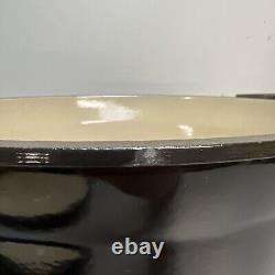 Vtg Cousances #29 Cocotte en fonte émaillée noire France Le Creuset