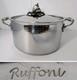 Vtg Ruffoni Opus Prima 6 Qt Marmite En Acier Inoxydable Martelé Avec Couvercle Fabriqué En Italie