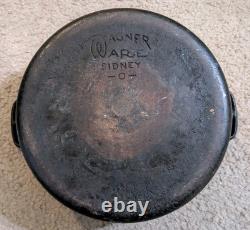 Vtg WAGNER WARE No 8 Rôtissoire Drip Drop en Fonte Casserole Néerlandaise avec Couvercle