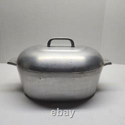 Vtg Wagner Ware Sidney 0 Magnalite 4265-P Aluminium Rôtissoire Cocotte Hollandaise avec Couvercle 8 Qt