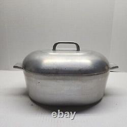 Vtg Wagner Ware Sidney 0 Magnalite 4265-P Aluminium Rôtissoire Cocotte Hollandaise avec Couvercle 8 Qt