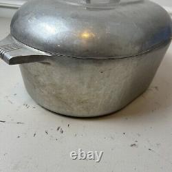 Vtg Wagner Ware Sidney 0 Magnalite 4265-P Cocotte en Aluminium avec Couvercle 8 Qt