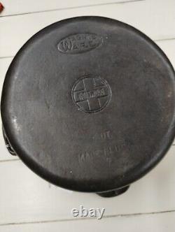 Wagner Ware/ Gridwold Rôtissoire Pot Dutch Oven #10 Avec Poignée Pas De Couvercle RARE