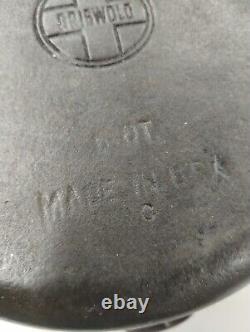 Wagner Ware/ Gridwold Rôtissoire Pot Dutch Oven #10 Avec Poignée Pas De Couvercle RARE