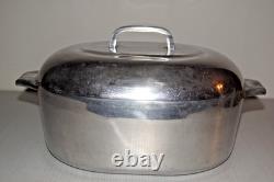 Wagner Ware Magnalite vintage 4265-P avec couvercle et dessous-de-plat, rôtissoire de Pâques, cocotte en fonte<br/>	

