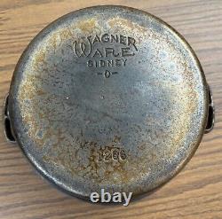 Wagner Ware N ° 6 Drip Drop Roaster Dutch Oven # 1266 Batterie de cuisine en fonte de 1922