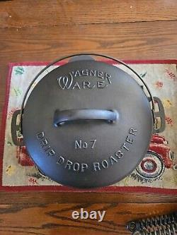 Wagner Ware N° 7 Drip Drop Roaster Four Hollandais #1267 Fonte vers 1922